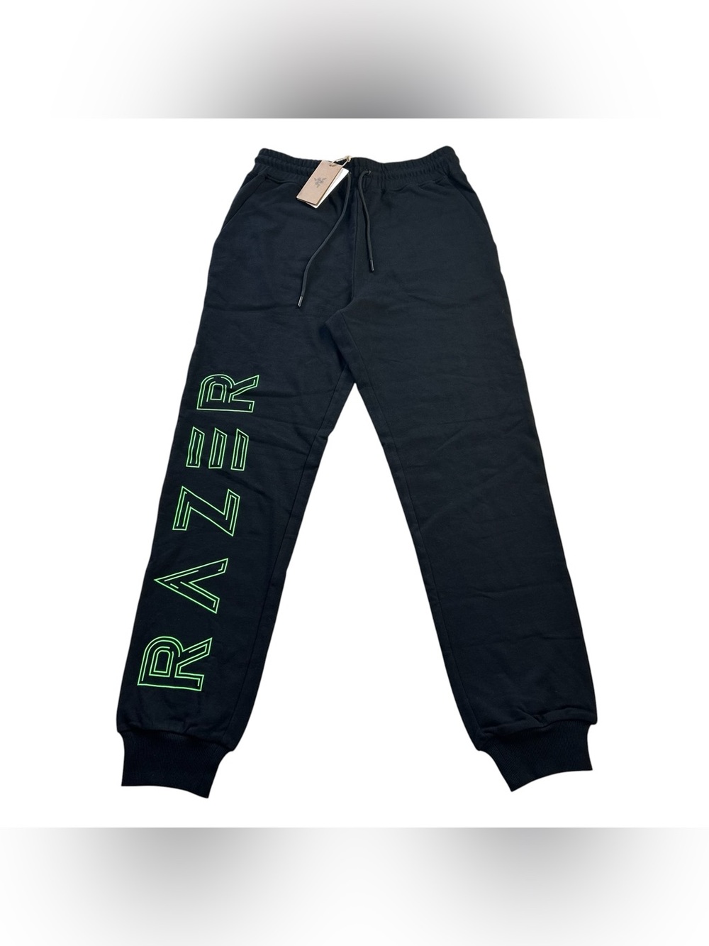 NWT Razer Unleashed Jogger Pants Black Neon Green Men's Sweatpants Gaming size M